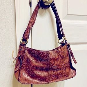 Brown leather purse